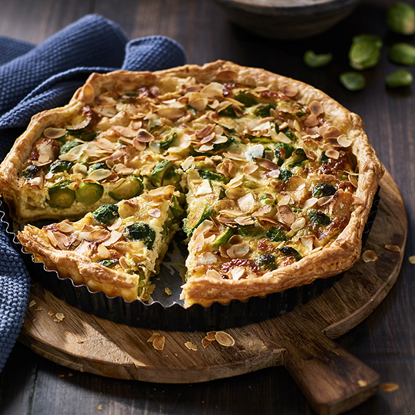 Quiche met spruitjes en brie