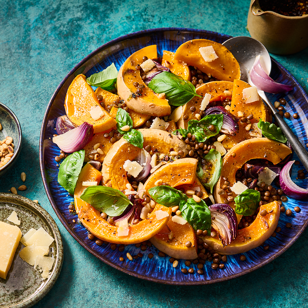 Geroosterde pompoen met hot honey