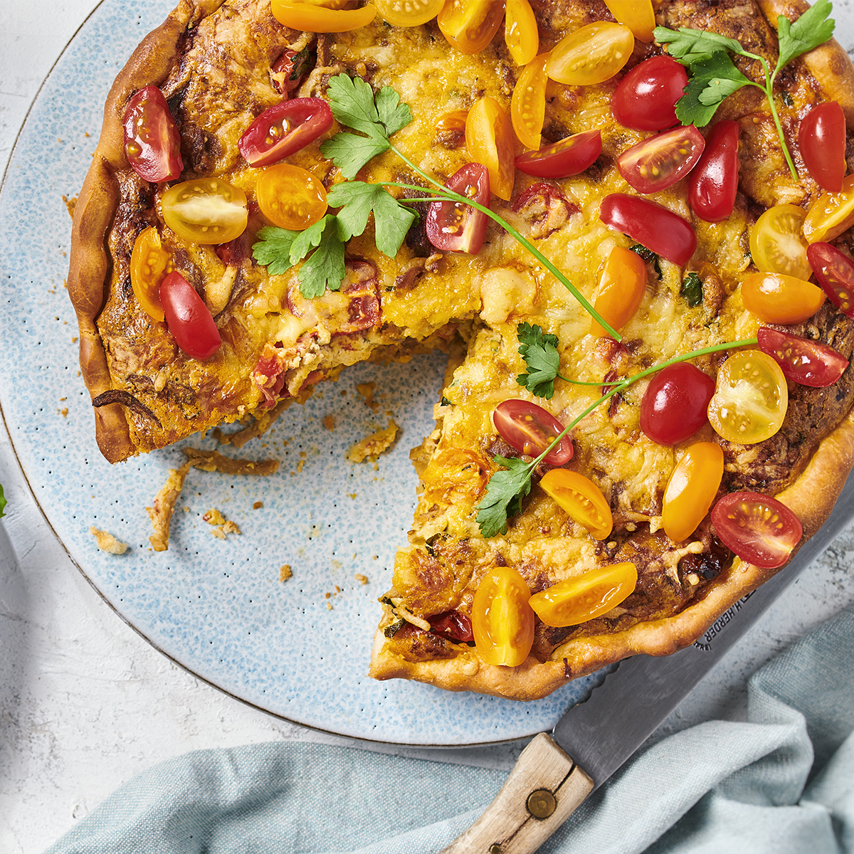 Tomaten-shoarmaquiche