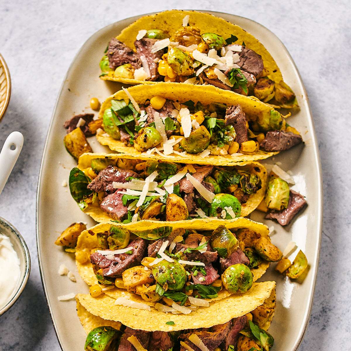 Mexicaanse spruitjes met biefstuk