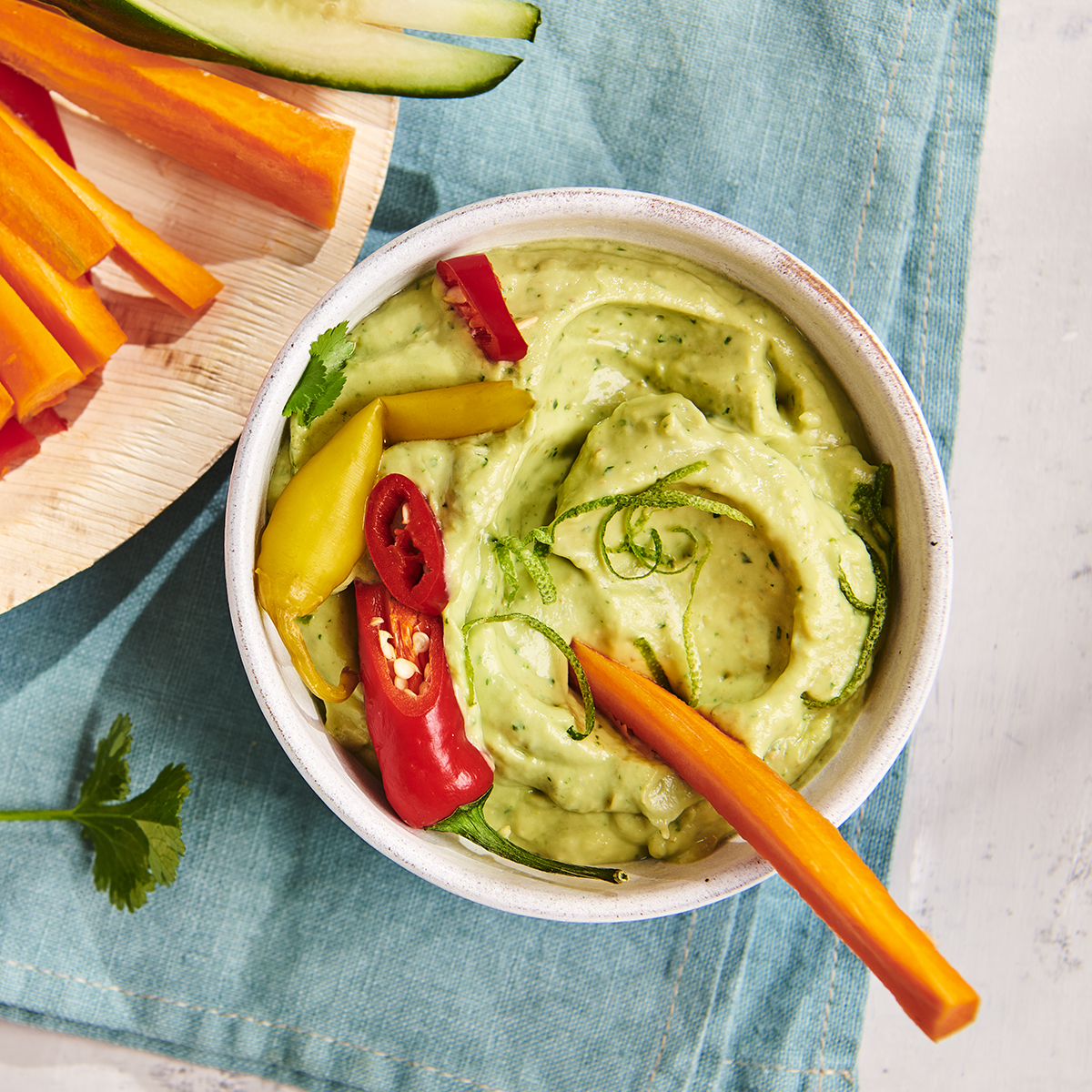 Pittige avocadodip
