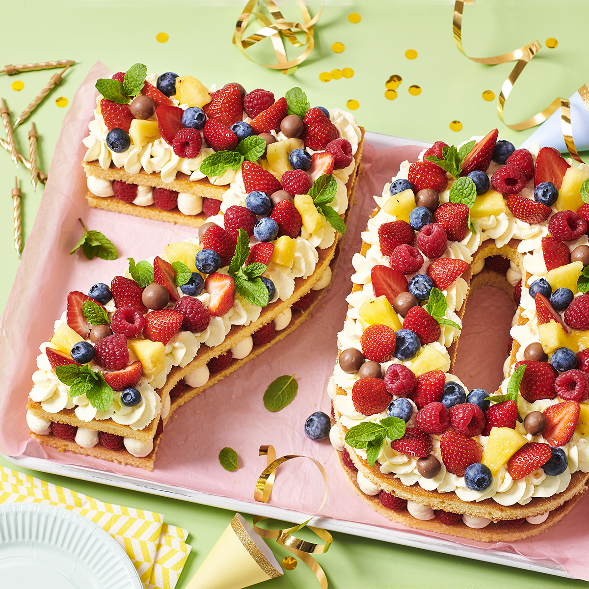 Stapeltaart met fruit