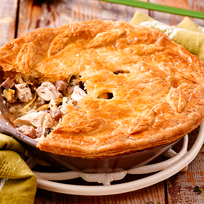 Leek and turkey pie - pastei met kalkoen en prei