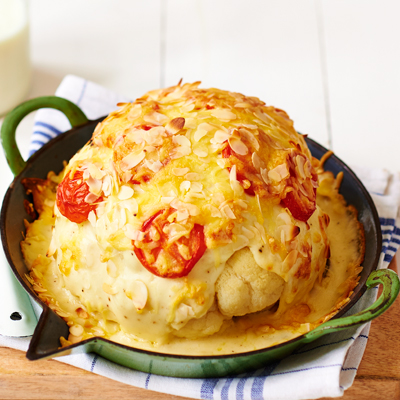 Gegratineerde bloemkool met zelfgemaakte bechamelsaus