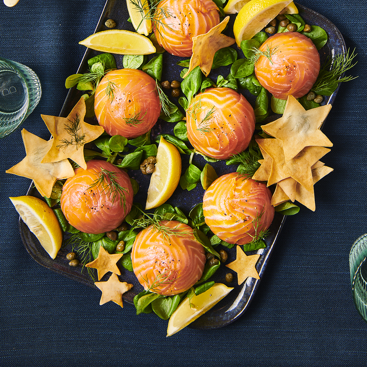 Bonbons van gerookte zalm
