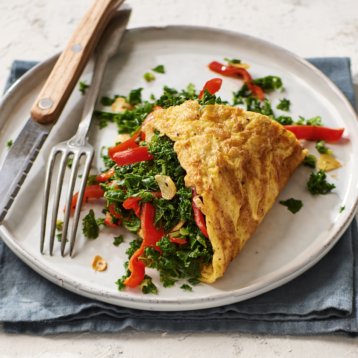 Omelet met boerenkool