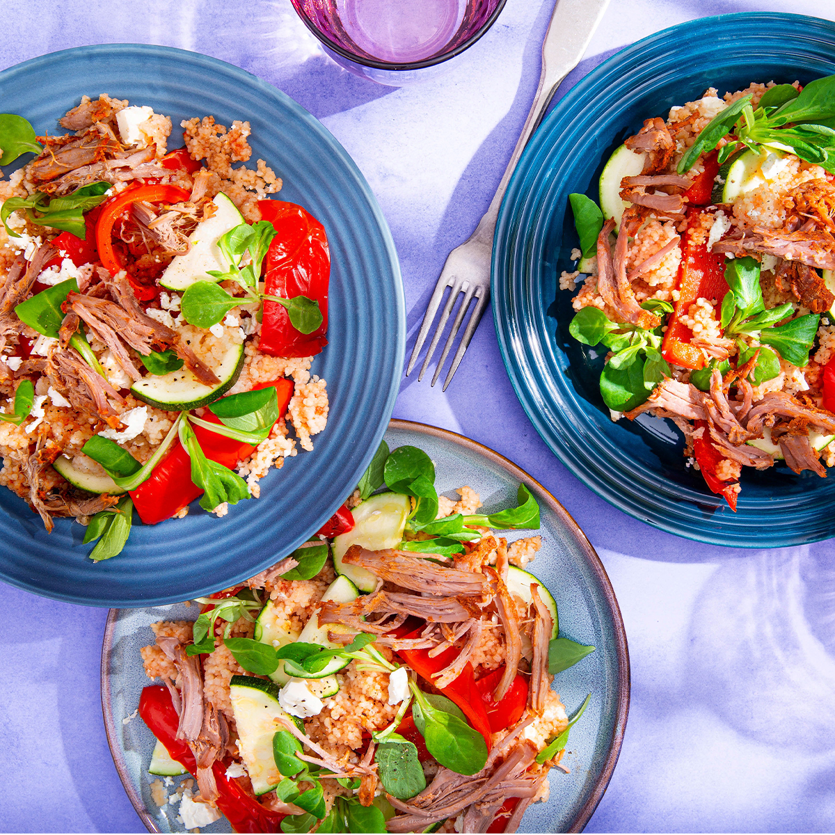Couscoussalade met pulled pork