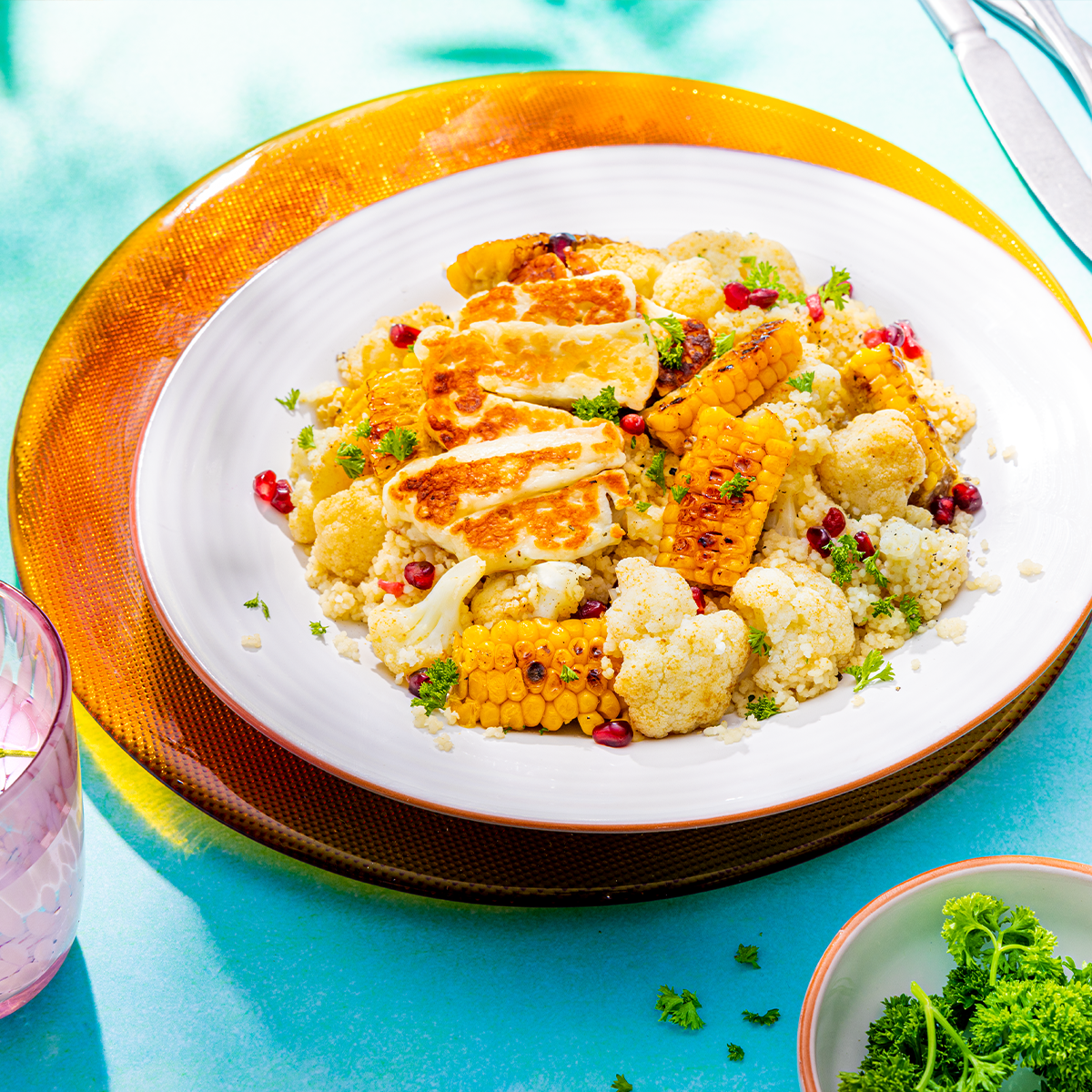 Couscous met mais en halloumi