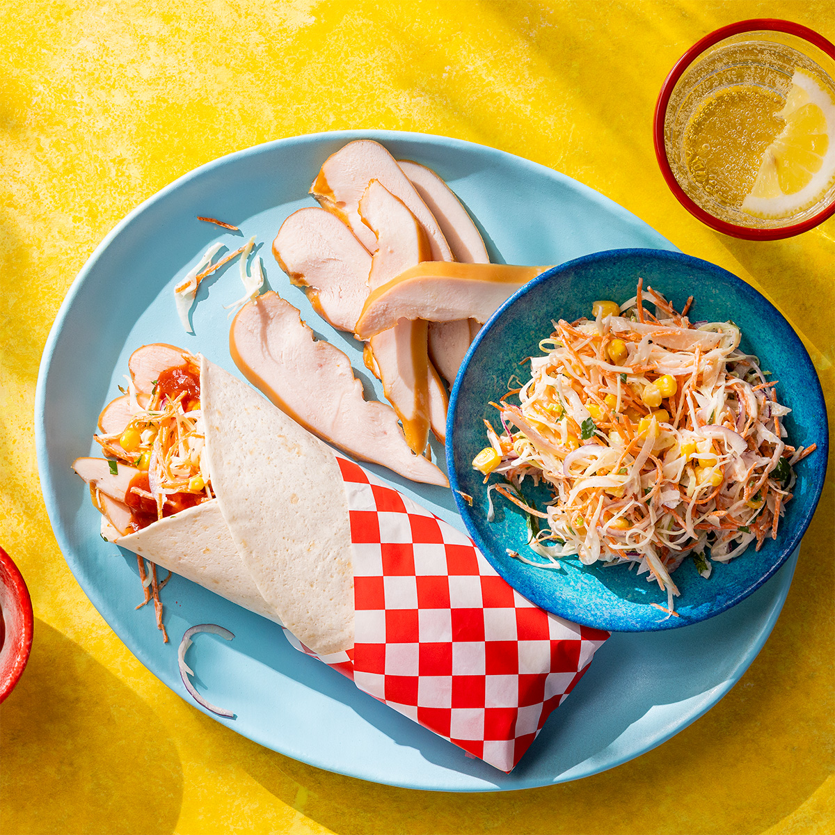 Lunchwrap met gerookte kip