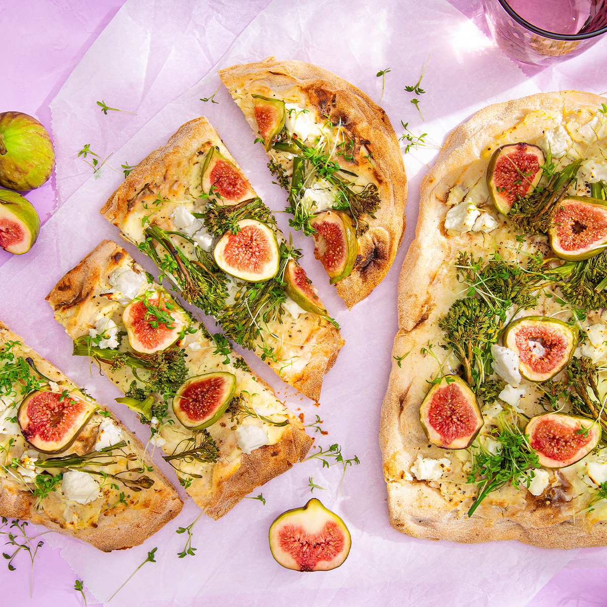 Pinsa pizza met vijgen