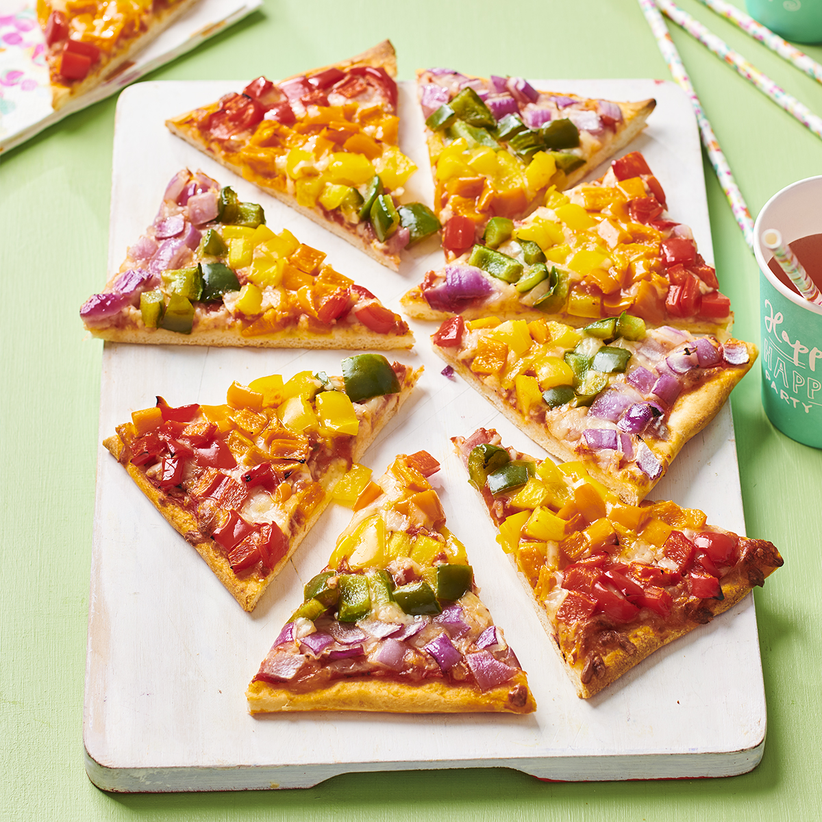 Regenboogpizza