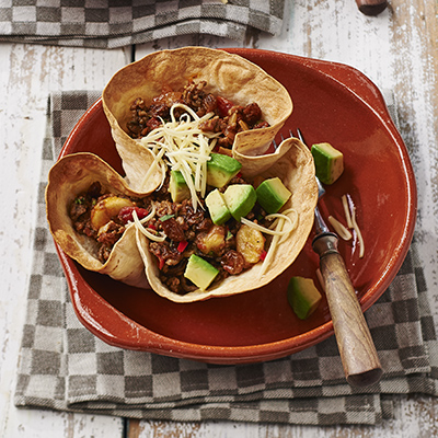 Taco's gevuld met zoete picadillo