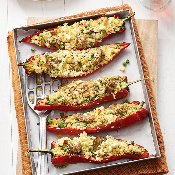 Paprika gevuld met couscous