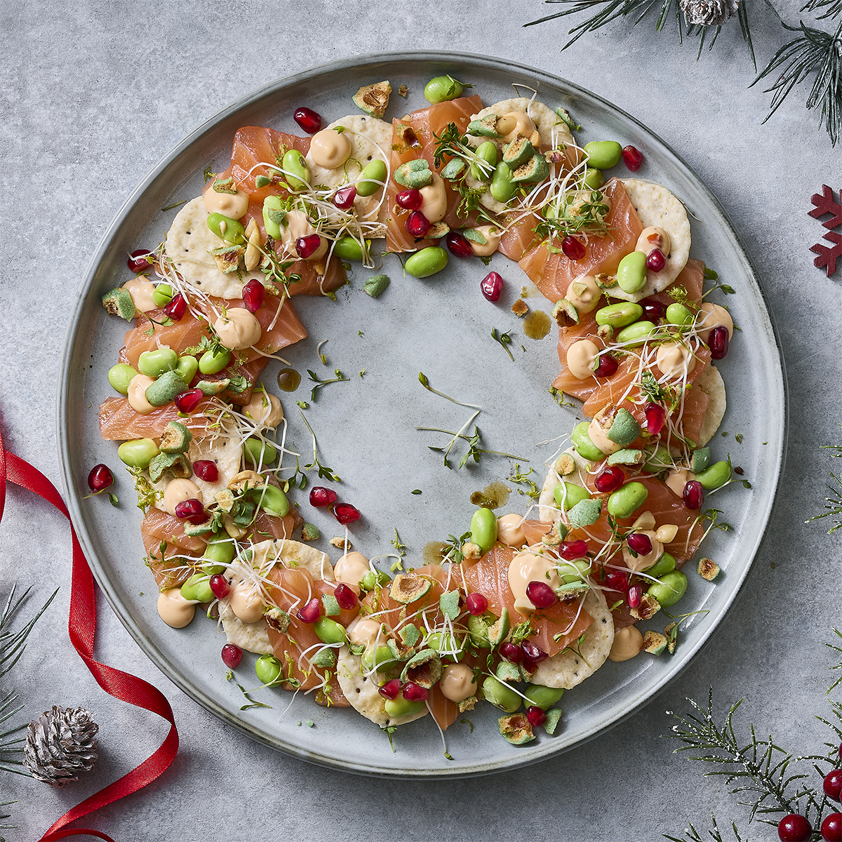 Gerookte zalmhaassashimi